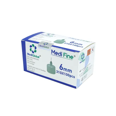 Aiguilles Pour Stylos D’insuline Medi Fine 6 MM 31 G *100 pcs
